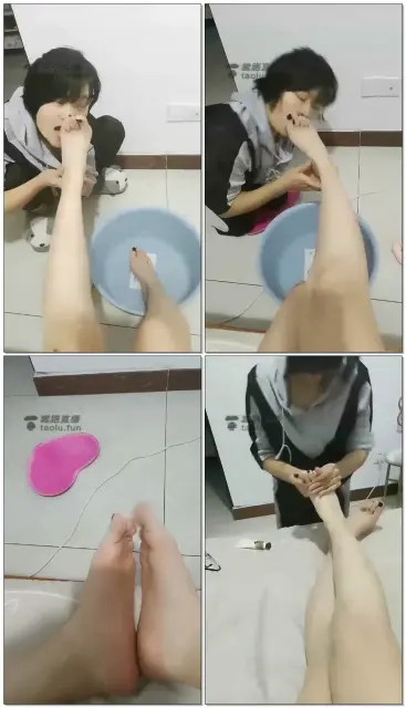 【冰女王】女奴给本主的脚做保养