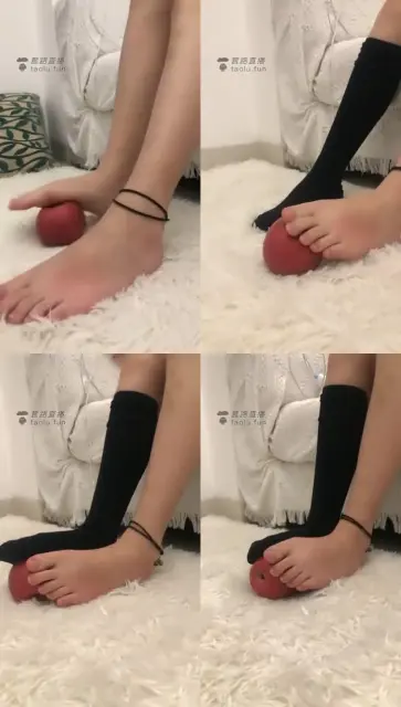 【卡哇伊】裸足玩苹果，给你吃呀