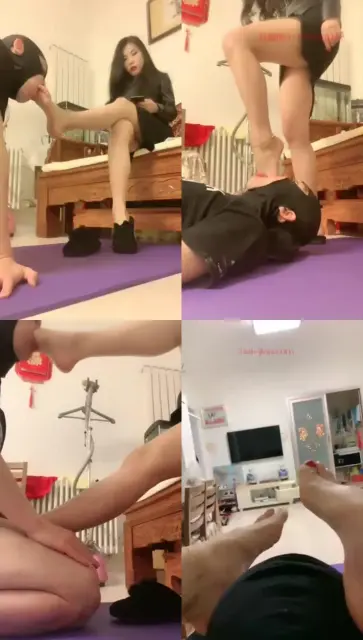 【歌迪丝】冷艳调脚深喉最后给女王口舌舔Y 